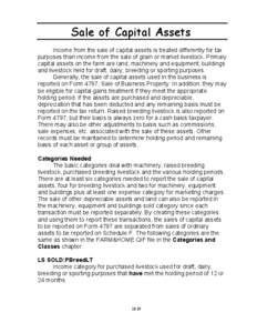 Generally Accepted Accounting Principles / Economics / Capital / Financial economics / Depreciation / Asset / Expense / Capital asset / Capital gains tax / Taxation / Finance / Accountancy