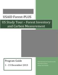 US Study Tour – Forest Inventory and Carbon Measurement