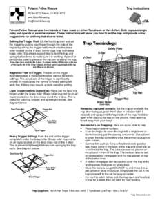 Folsom Feline Rescue  Folsom Feline Rescue Trap Instructions
