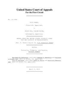 United States Court of Appeals For the First Circuit NoRICO PERRY, Plaintiff, Appellant,