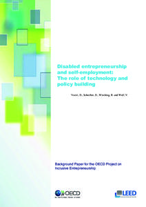 Disability / Structure / Entrepreneurship / Usability / Accessibility / Section 508 Amendment to the Rehabilitation Act / Developmental disability / Inclusive entrepreneurship / Entrepreneur / Web accessibility / Design / Health