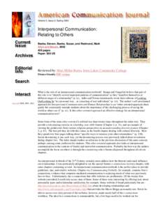 ACJ Review: Interpersonal Communication