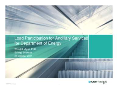 Comverge contribution to load participation of ancillary services