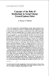 Concepts of the Role of Intellectuals in Social Change Toward Laissez Faire*