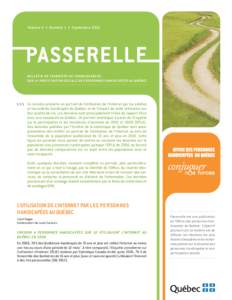 Passerelle Volume 4 - Numéro 1 - Septembre 2012