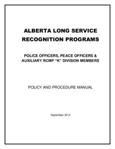 Alberta Long Service Recognition Programs