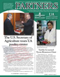 PARTNERS Partners Volume 15 no. 2 • September 2007 • The Center of Excellence for Poultry Science A newsletter for faculty, staff, students, alumni, donors, industry and friends of the Center of Excellence for Poultr