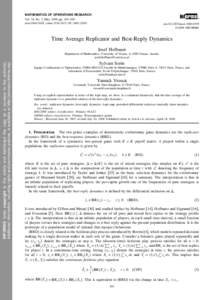 MATHEMATICS OF OPERATIONS RESEARCH Vol. 34, No. 2, May 2009, pp. 263–269 issn 0364-765X  eissn  09  3402  0263 informs