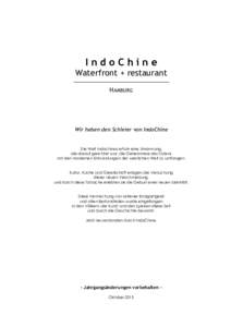 IndoChine Waterfront + restaurant __________________________________________ HAMBURG