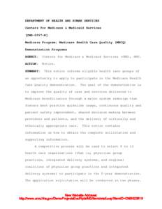 Federal assistance in the United States / Presidency of Lyndon B. Johnson / Medical terms / Nursing / Medicare / Medicaid / Patient safety / Accountable care organization / Medicare Physician Group Practice (PGP) Demonstration / Health / Medicine / Healthcare reform in the United States