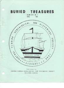 BURIED  TREASURES VOLUME XVII NO. 2 APRIL 1985