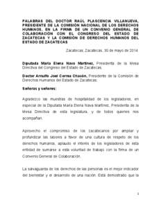 Microsoft Word - Discurso Convenio Poder Legislativo Zacatecas mayo 2014.docx