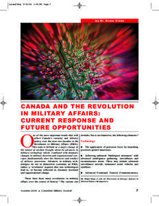 Issue#3Eng[removed]:40 PM Page 7  by Dr. Elinor Sloan CANADA AND THE REVOLUTION IN MILITARY AFFAIRS: