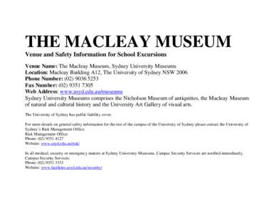 Association of Commonwealth Universities / Macleay Museum / Nicholson Museum / Tourism / Museum / University of Sydney / States and territories of Australia / New South Wales