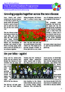 April 2014 edition  The Transformation Programme for the Diocese of West Yorkshire and the Dales  www.wyadtransformation.org