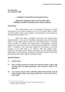 LC Paper No. CB[removed])  For discussion On 31 January[removed]Legislative Council Panel on Economic Services