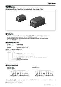 RSAN SERIES Multipurpose Single-Phase Filter Compatible with High-Voltage Pulse ■ FEATURES ●