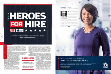 SPECIAL ADVERTISING SECTION businessweek.com/adsections  SUMMER CLEAVER 7 YEAR VETERAN | ARMY | USAA EMPLOYEE  “