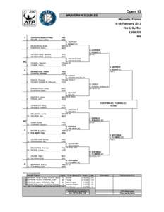 Open 13 MAIN DRAW DOUBLES Marseille, France