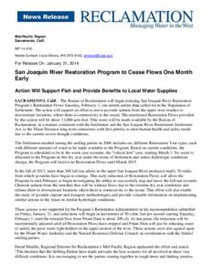 Reclamation Releases Environmental Documents for Anderson-Cottonwood Irrigation District Integrated Regional Water Management Program