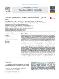 Landscape-level terrestrial methane flux observed from a very tall tower