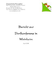Bericht Dorkonferenz Weinheim