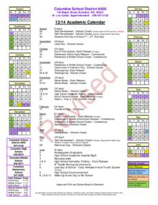 School holiday / Academic term / Calendars / Columbia High School