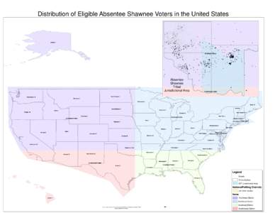 Distribution of Eligible Absentee Shawnee Voters in the United States  Alaska 4 Northwest District