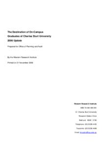 Microsoft Word - Final Graduate Destinations Report 2006.doc