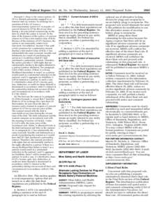 Law / Mine Safety and Health Administration / Federal Register / Rulemaking / Notice of proposed rulemaking / Regulatory Flexibility Act / Electrical connector / Sago Mine disaster / United States administrative law / Politics of the United States / Mining