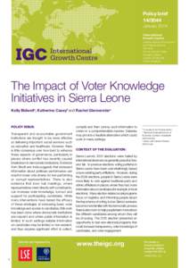 Sierra Leone / International relations / Sociology / Political geography / Tactical voting / Issues affecting the Single Transferable Vote / Single winner electoral systems / Dispute resolution / Search for Common Ground