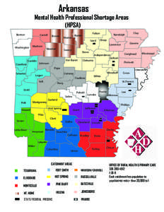Arkansas  Mental Health Professional Shortage Areas (HPSA) Benton
