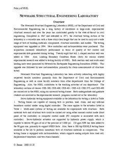 Policy of NSEL  NEWMARK STRUCTURAL ENGINEERING LABORATORY