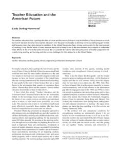 Journal of Teacher Education[removed]­–47 © 2010 American Association of Colleges for Teacher Education Reprints and permission: http://www. sagepub.com/journalsPermissions.nav