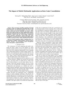 Cloud infrastructure / Amazon Elastic Compute Cloud / Provisioning / Data center / Mobile computing / Mobile cloud computing / IICCRD / Cloud computing / Computing / Centralized computing