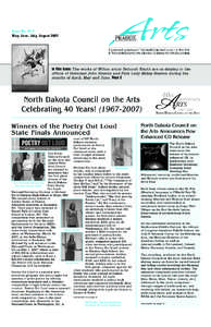 Issue No[removed]May, June, July, August 2007 In This Issue: The works of Wilton artist Deborah Knuth are on display in the offices of Governor John Hoeven and First Lady Mikey Hoeven during the months of April, May and Ju