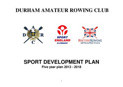 Durham Amateur Rowing Club - Sport Development Plan[removed]