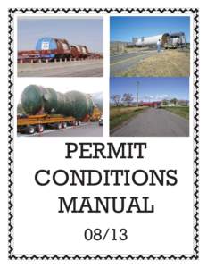 PERMIT CONDITIONS MANUAL 08/13  TABLE OF CONTENTS