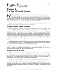 Page 26  Chapter 4 The Age of Social Change  W