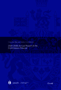 Canadian Nuclear Safety Commission[removed]Annual Report of the Commission Tribunal  The Commission Members