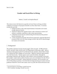 Discrimination / Behavior / Social status / Structure / Prejudices / Hatred / Sexism / Gender studies / Stereotype / Gender role / Employment discrimination / Expectation states theory
