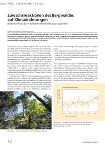 WALD - WISSENSCHAFT - PRAXIS  Zuwachsreaktionen des Bergwaldes auf Klimaänderungen Bergmischwald kann Klimaextreme bislang gut abpuffern Claudia Hartl-Meier und Andreas Rothe