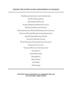 Wildlife / Environment / National Wildlife Refuge / United States Fish and Wildlife Service / Wildlife rehabilitation / Endangered Species Act / Fish and Wildlife Coordination Act / Wildlife conservation / Hunting / Biology / Conservation in the United States / Environment of the United States