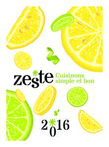 CALENDRIER_ZESTE_16_calendrier parution2016:48 Page1 CALENDRIER_ZESTE_16_calendrier parution2016:48 Page2