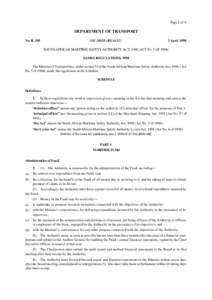 Page 1 of 6  DEPARTMENT OF TRANSPORT No. RGGRG 6152)