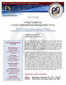 Microsoft Word - 11_19_14 Lecture_Complexity and Public Policy.doc