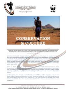       CONSERVATION & CULTURE