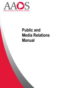 Public and Media Relations Manual Public and Media Relations Manual