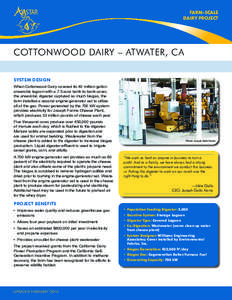 STAR  FARM-SCALE DAIRY PROJECT  COTTONWOOD DAIRY – ATWATER, CA