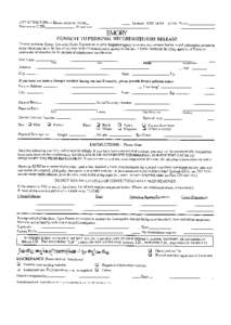 Consent to Personal Records and History Release Form